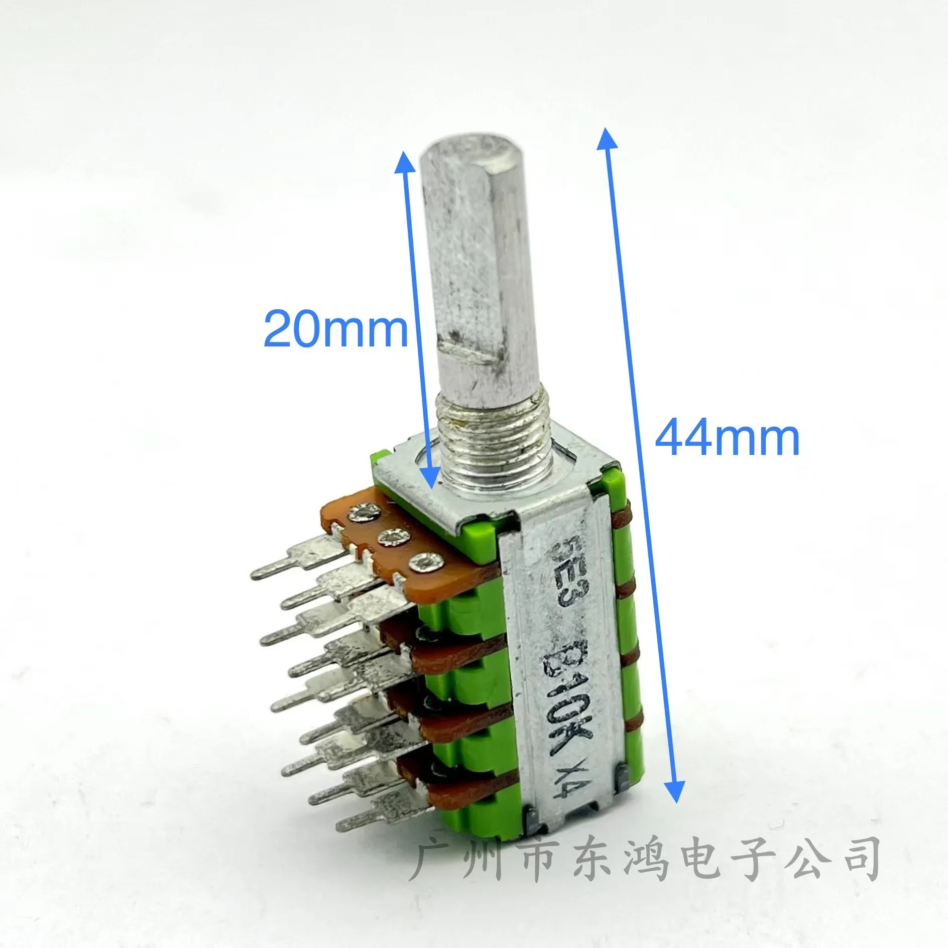 2 PCS ALPHA Aihua RK12 Potenciómetro de precisión de 4 enlaces B10K × 4. La longitud del semieje del amplificador de audio innovador es de 20 mm.