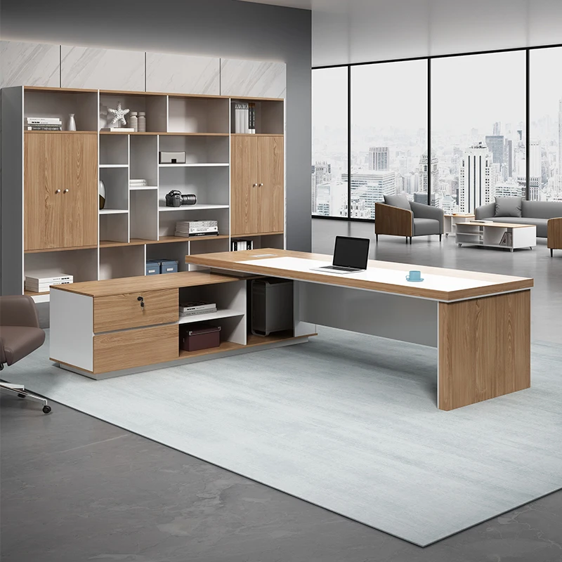 Simple Design Corner Office Desks Computer Modern Wooden With Drawers Office Desks Manager Italian Furniture Er Arbeitet LLOD