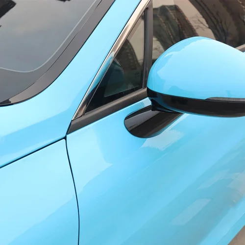 Imagen 2 del producto Pegatina para coche, película de envoltura azul brillante, calcomanía para coche, película de vinilo sin burbujas, pegatina para mascotas, accesorios para coche, decoración Interior Exterior
