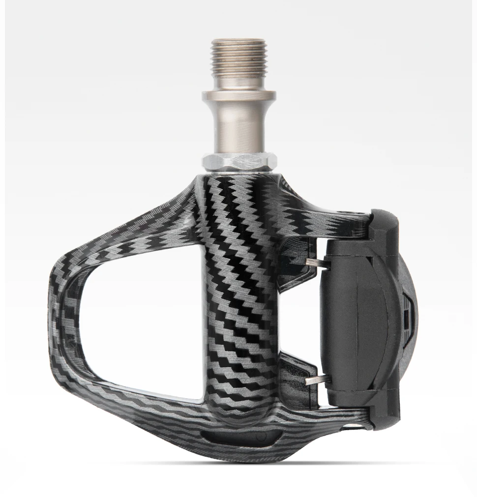 Pedales automáticos para bicicleta de carretera, pedales con clip de carbono con rodamientos sellados, funciona con peda
