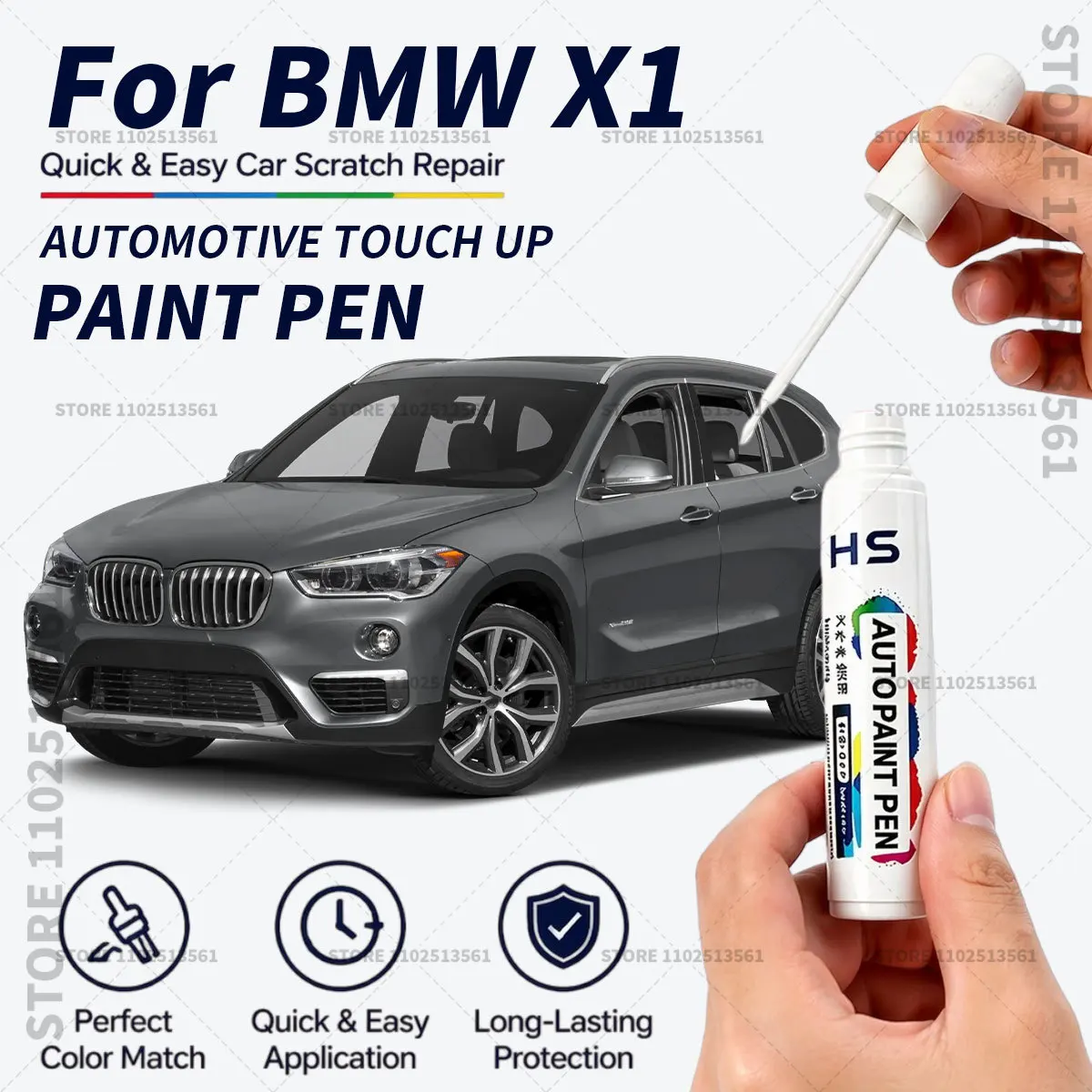 For BMW X1 Touch Up Paint Pen Car Paint Scratch Repair Tool Black sapphire Blue bay lagoon Cape york green Mineral white orange