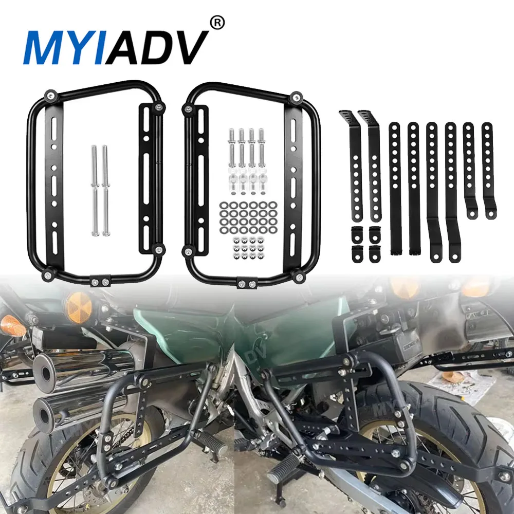 Universal 28L/35L Pannier DIY Quick Detachable Motorcycle Side Box Bracket Saddlebag Luggage Case Carrier For Yamaha For Honda