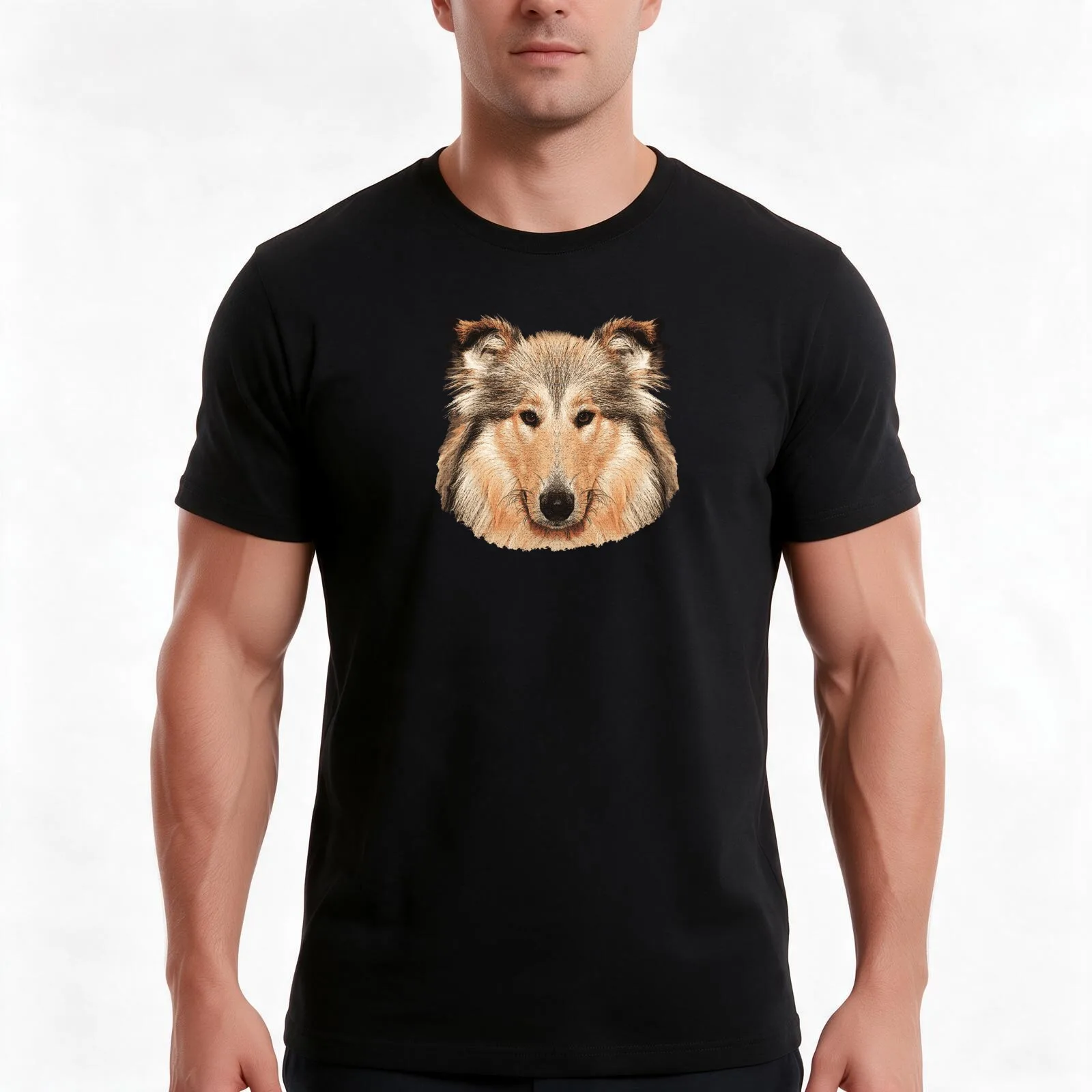 Rough collie dogs great collie clothes T-Shirt Summer Casual Cotton Tee Oversized Streetwear Tops Vintage Graphic Print