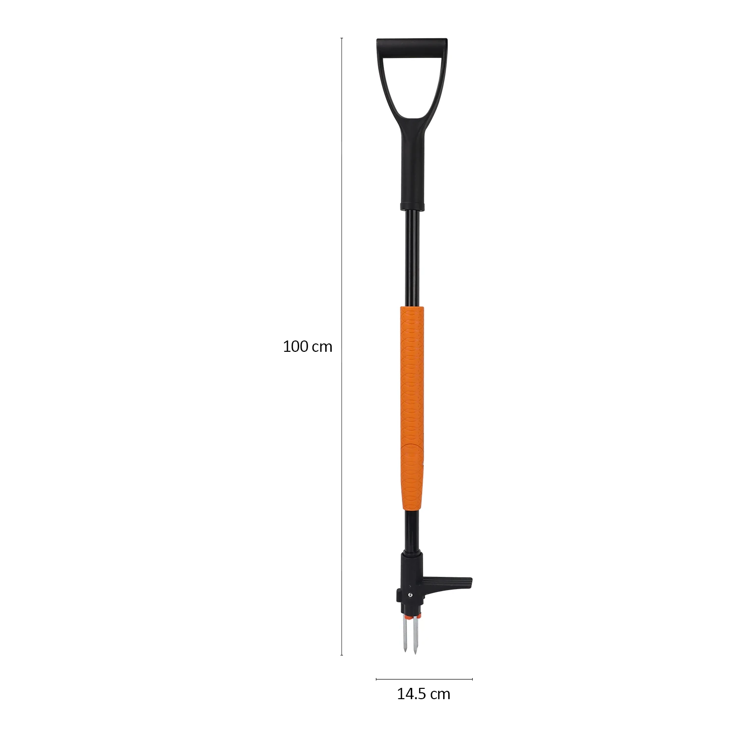 Comfortable D-Shape Grip Adjustable Garden Tool 2 Steel Needles 2 Blades Stand-Up Weed Puller Durable Hand Weeder OEM Support