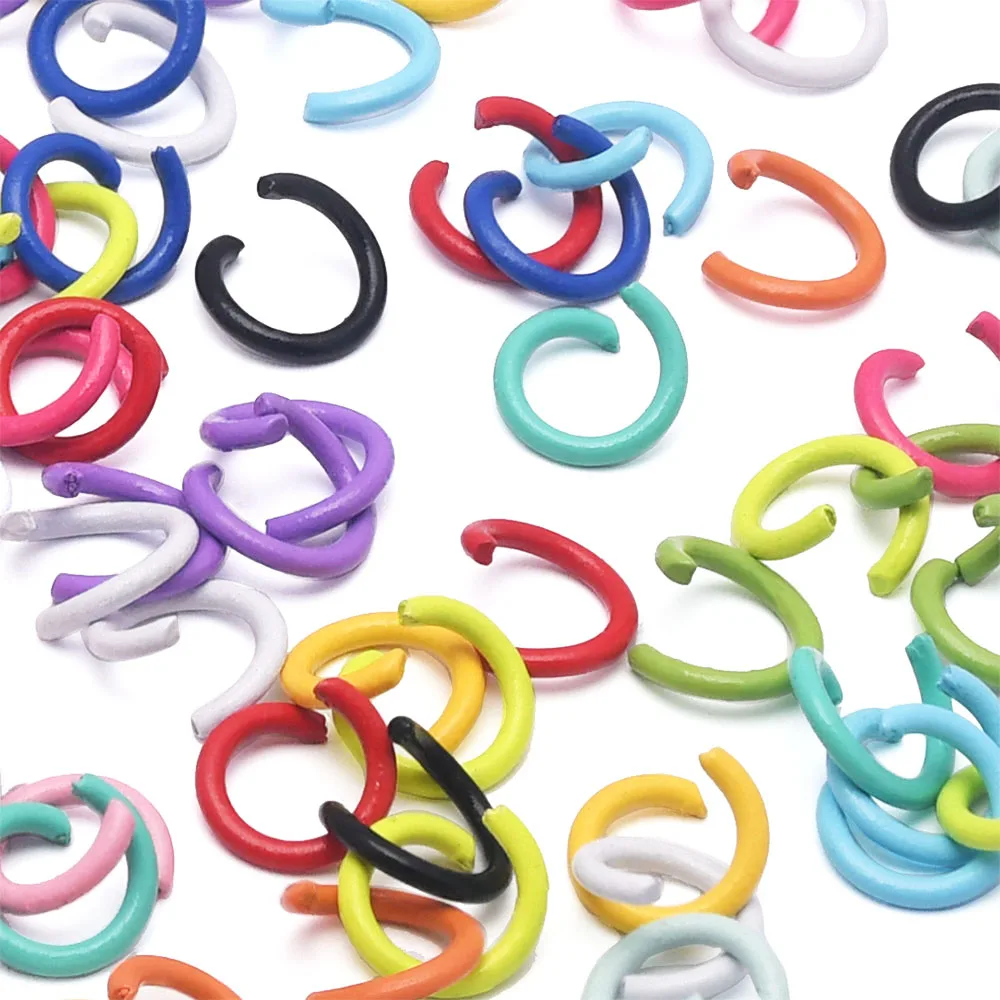 100 Stück 8mm Verbindungsringe, Kettenringe, offene Verbindungsringe für Schmuckherstellung, für Choker, Halsketten, Armbänder, Ohrringe, Ketten und Schmuckzubehör. – Detail 1