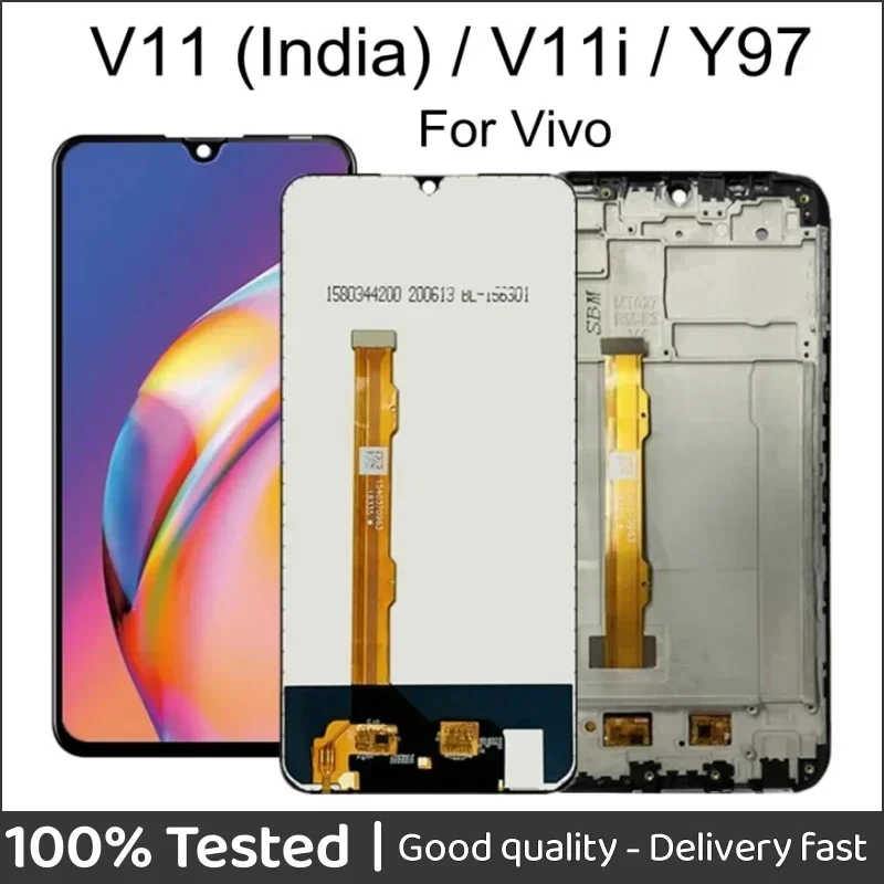 6.3 "LCD Voor VIVO Y97 LCD Display V11 VIVO V11i 1806 India Touch Screen LCD Display Met Frame montage vervanging