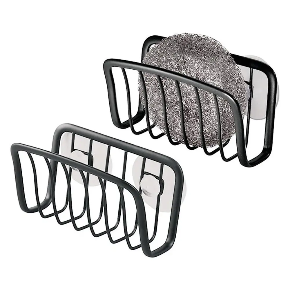 Sink Sponge Rack Drain Storage Shelf Stainless Steel Kitchen Wire Ball Rag Organizer Holder Kitchen Storage Rack