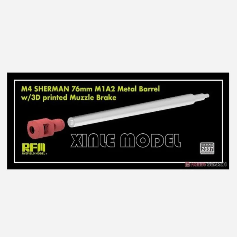 Ryefield model RM2087 M4 "Sherman" medium tank M1A2 (76mm) metal barrel, model accessories