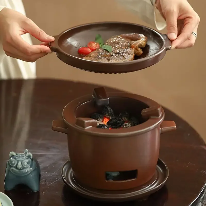 

Home firepit teapot warmer Clay stove for tea pot set Ceramic charcoal burner Kungfu tea stove Portable teaware Charcoal grill