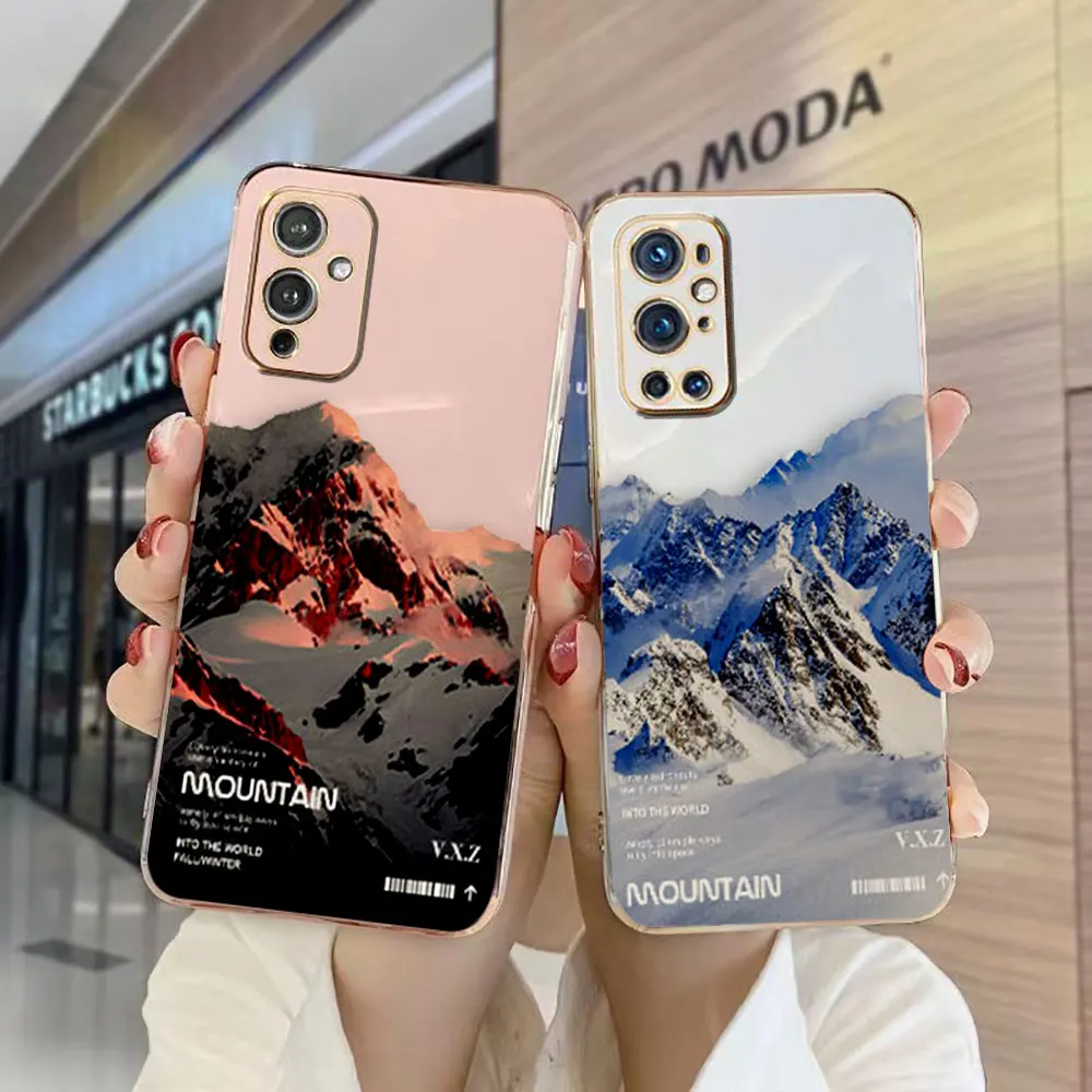 

Cover Smooth E-TPU Phone Case Oneplus 8 8T 9 NORD CE 2 3 MOTO G8 G9 G22 G30 G50 G52 G Stylus 5G Case Snow Mountain Sunset View