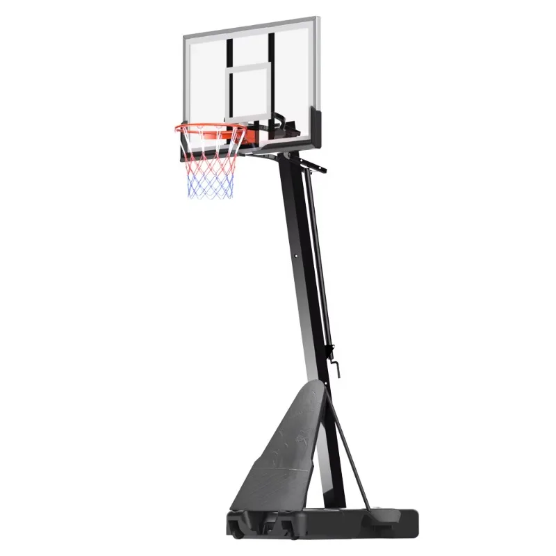 Adult Basketball Hoop Stand Adjustable Height Tempered Glass Backboard Ideal For Professional Training Basketball Games Hot Sale