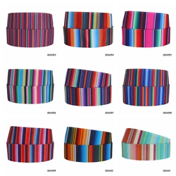 5Yards Mexican Striped Ribbon Printed Cartoon Grosgrain Ribbon for Hairbows DIY Sewing Materials