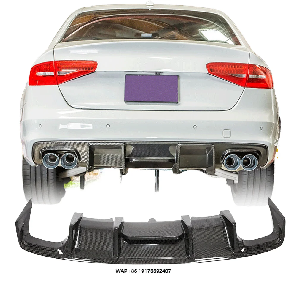 

S-line S4 B8.5 2013-2015 Car Bumpers A4 B8 Rear Bumper Diffuser Lip Carbon Fiber Diffuser forAudi A4 B8.5