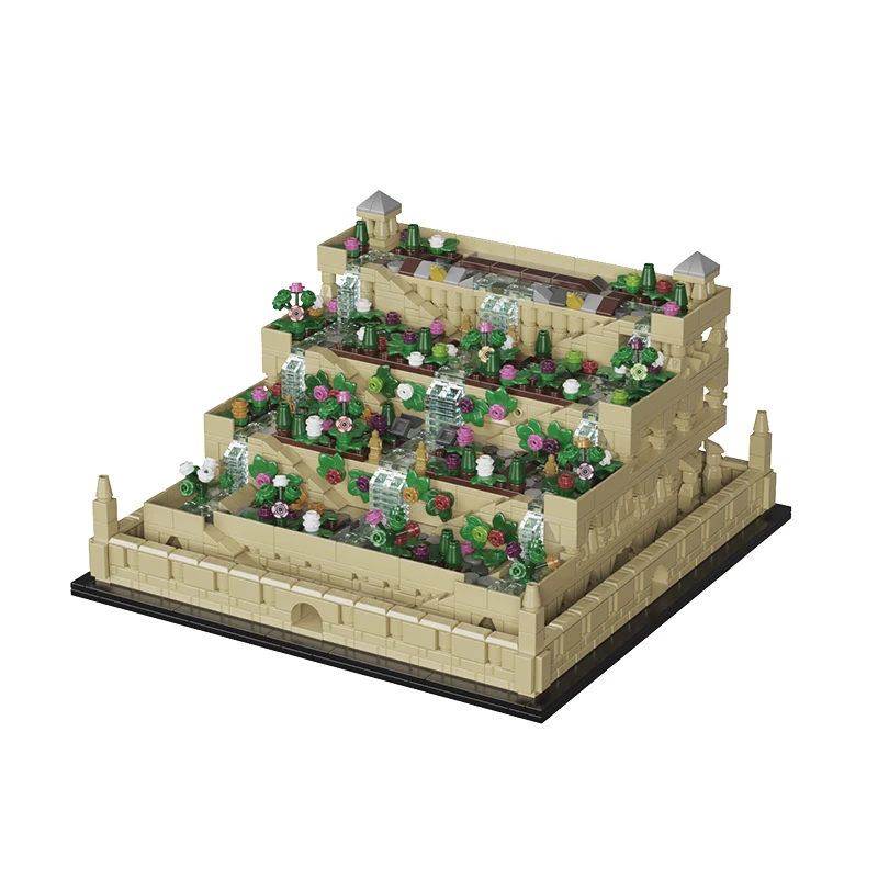 ‌ MOC Babylon Hängende Gärten Architektur Bausteine 1863PCS Ancient Wonder Modell Ziegel Spielzeug Urlaub Geschenk für Erwachsene Teenager