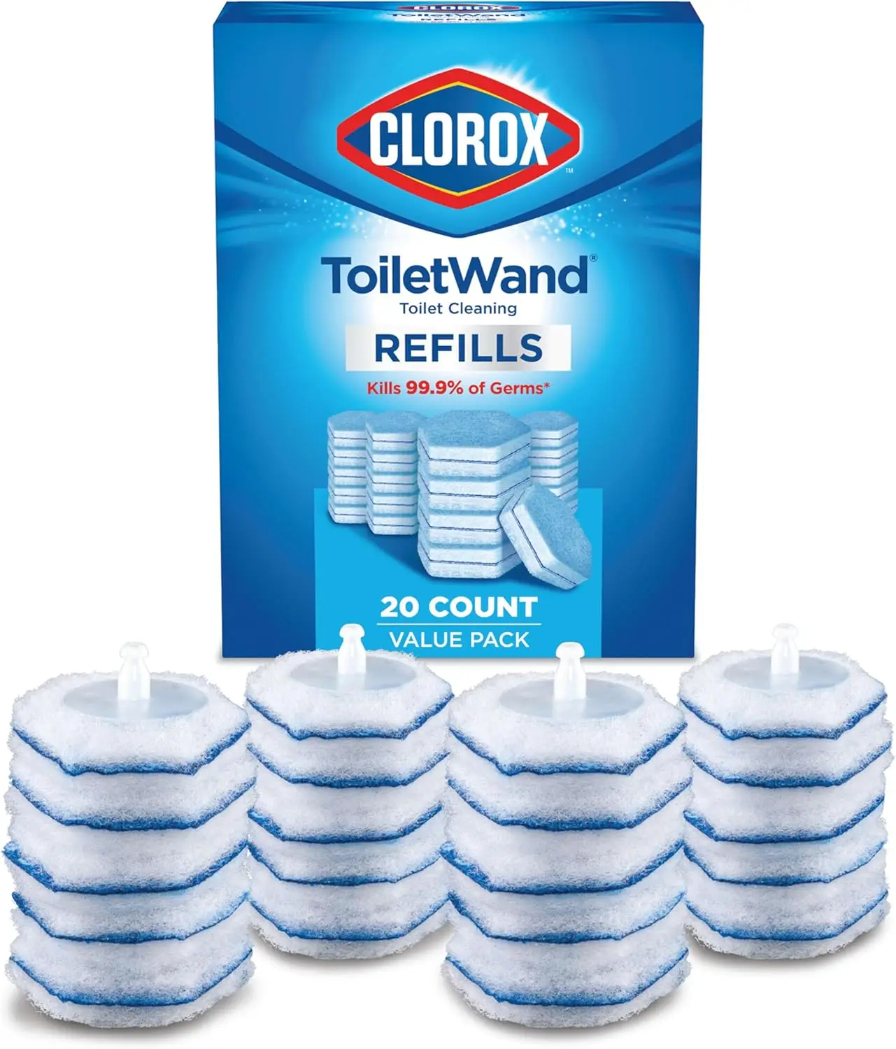 

Toilet Cleaner Refills, Original Scent, 20 Count, Easy-to-Use Toilet Brush Replacement for Effective Cleaning