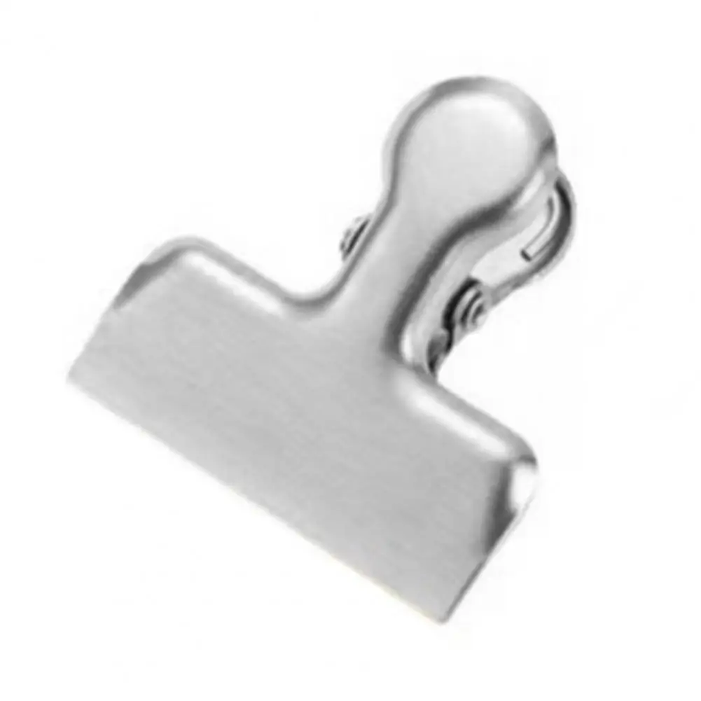 Excellent Paper Clamp Stainless Steel Sealing Clip Labour-saving Document Drawing Board Clip T Clip  Food Preservation