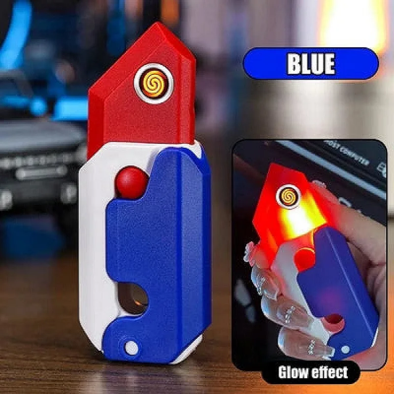 Carrot Knife Lighter Radish Luminous Windproof Lighter Electric Rechargable  Cigarette Lighter Anxiety Stress Relief Toy