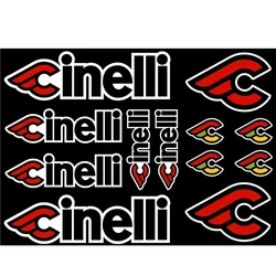 Car Sticker for CINELLI Bicycle Bike Frame Adhesive Set Sun Protection Waterproof Vinyl Sheet Aufkleber PVC,30CM*21CM