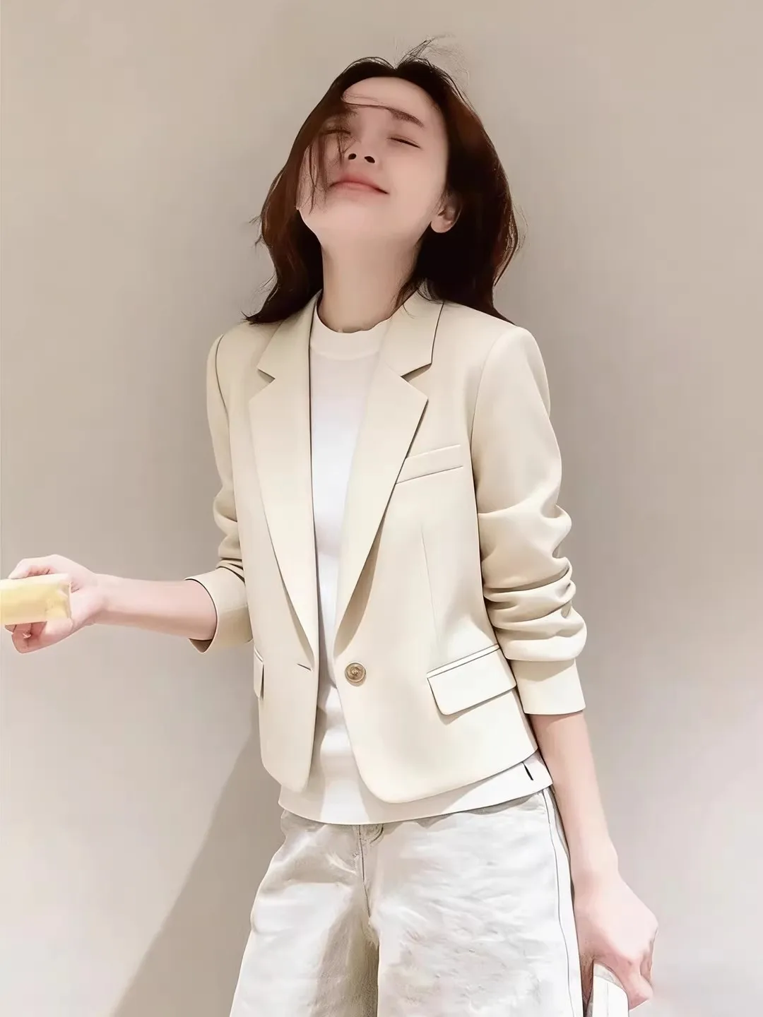 

Spring 2026 New Style Korean Series Women's Suit Jacket Small Size Fashionable Popular Unique Beautiful Standard Version Long...