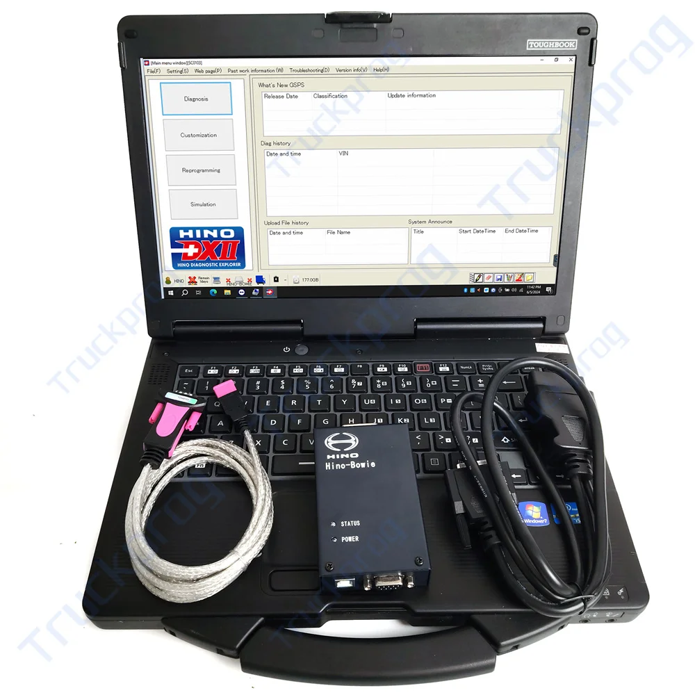 

CF53 Laptop For Hino-Bowie Diagnostic Explorer for Hino DX Truck OBD2 USB Cable Diagnostic 3.16 Version Diagnostic Scanner Tool