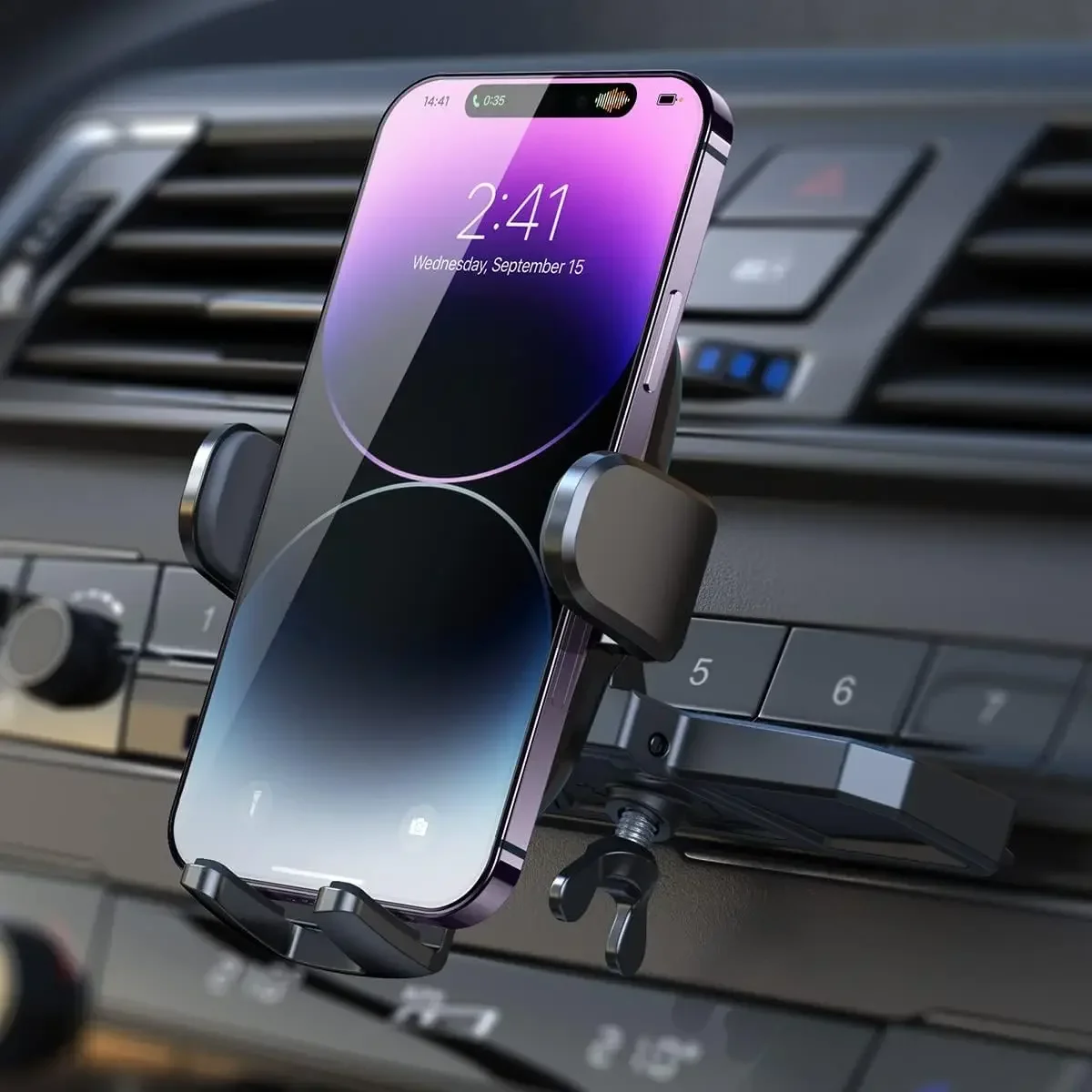 AINOPE CD Phone Holder for Car Ultra Sturdy Cell Phone Holder Car Mount for Car Fits IPhone 15 Pro Max Plus Samsung All Phones