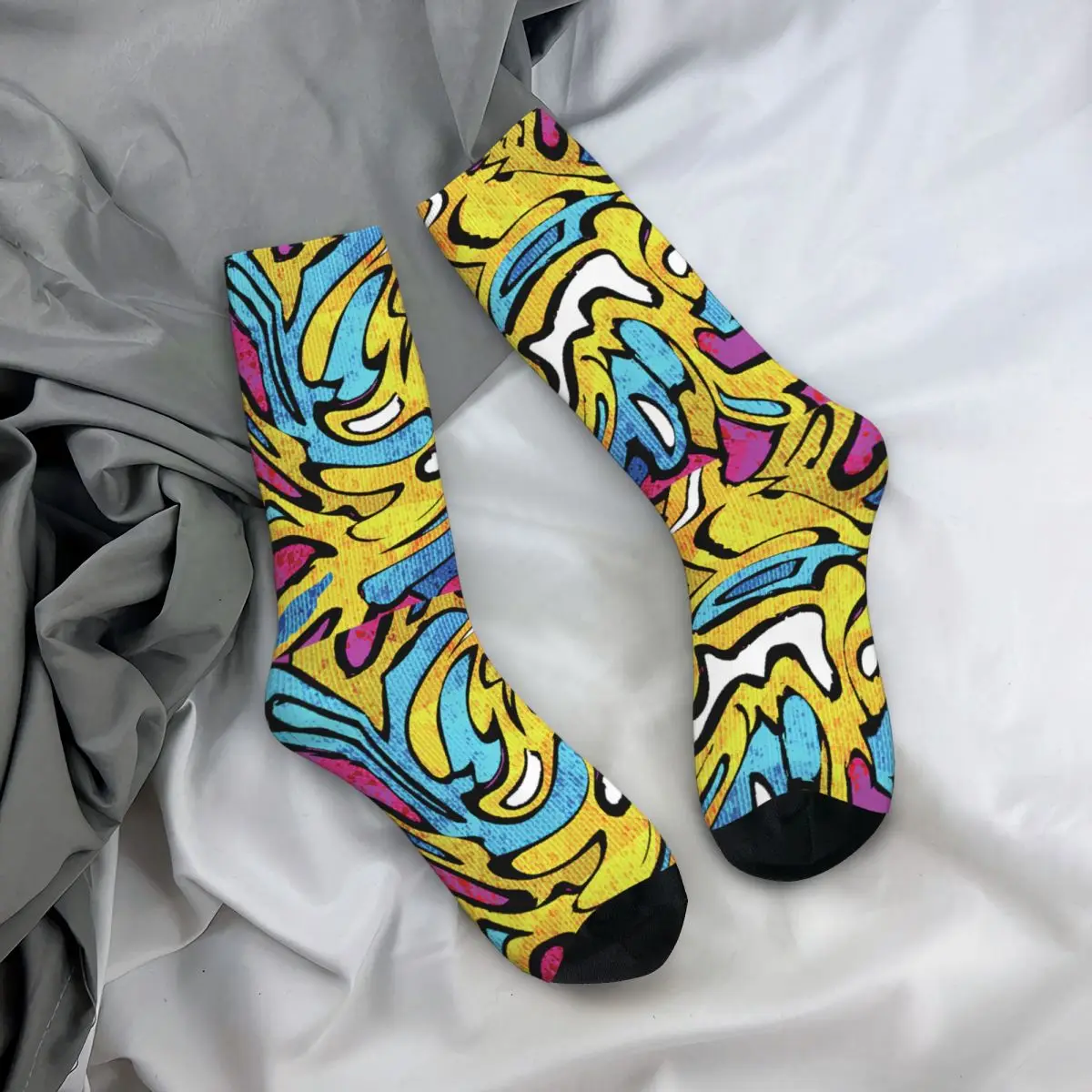 Abstrakte Bunte Graffiti Nahtlose Muster Erwachsenen Socken, Unisex socken, männer Socken frauen Socken