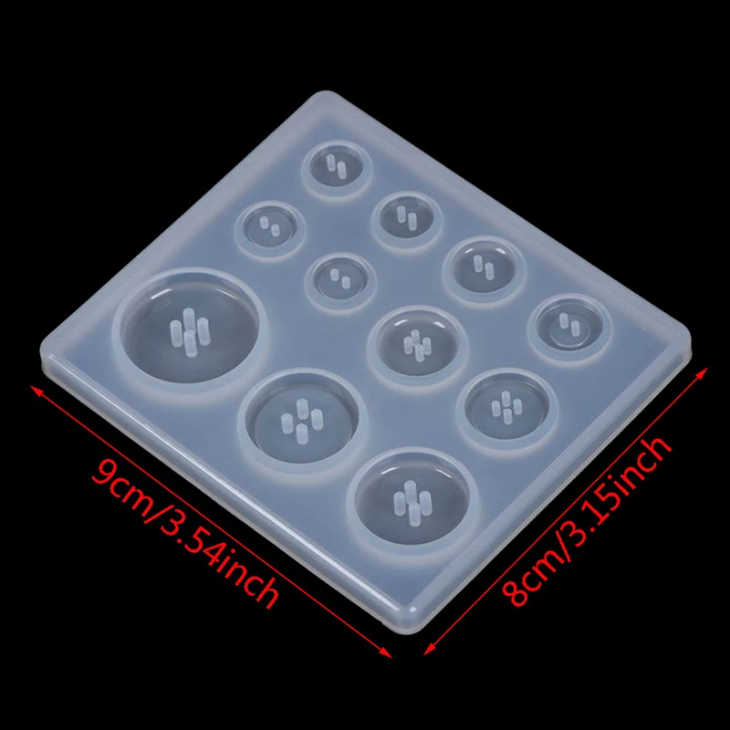 DIY Silicone Pendant Mold Making Jewelry For Resin Necklace Button Mould Craft