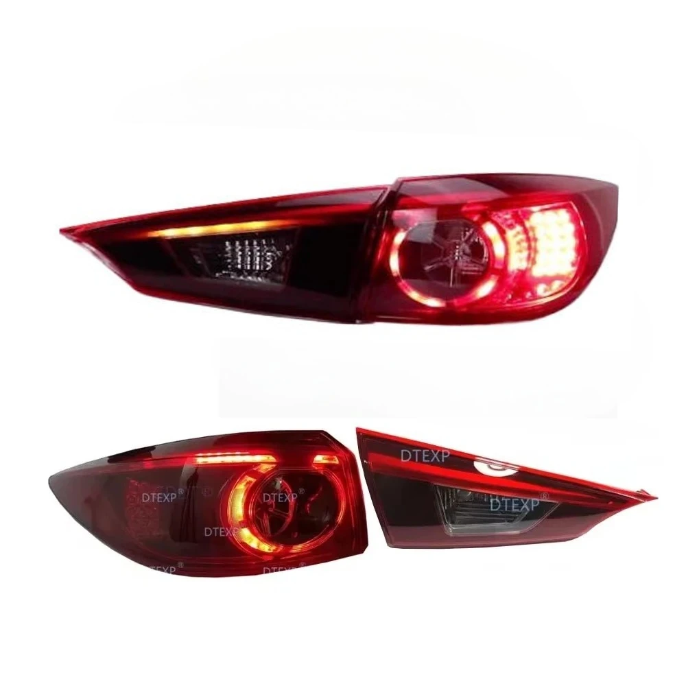 4 Piece LED Tail Light for Mazda 3 2013-2019 Sedan Rear Lamp for Axela Sedan Backup Lamp Assembly Signal Lamp