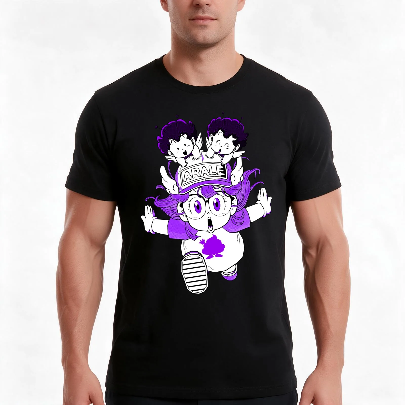 Arale Norimaki - Dr. Slump T-Shirt, Summer Casual Cotton Tee, Oversized Streetwear Tops, Vintage Graphic Print, Unisex Men Women