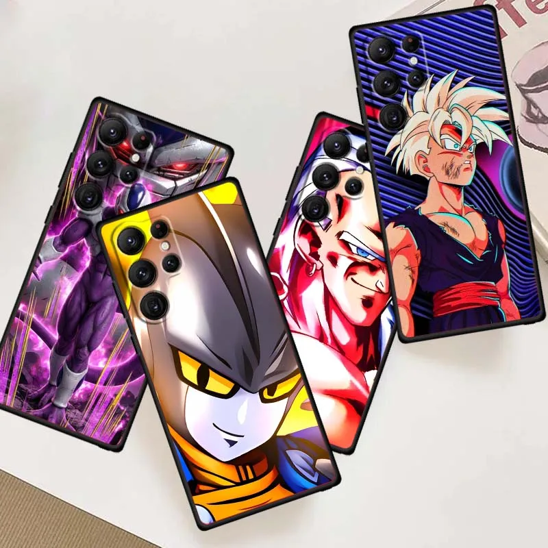 

Dragon Ball Frieza‌ Vegeta Phone Case For Samsung Galaxy S25 S24 S23 S22 S21 S20 S10 Ultra Plus FE 5G Black Soft TPU