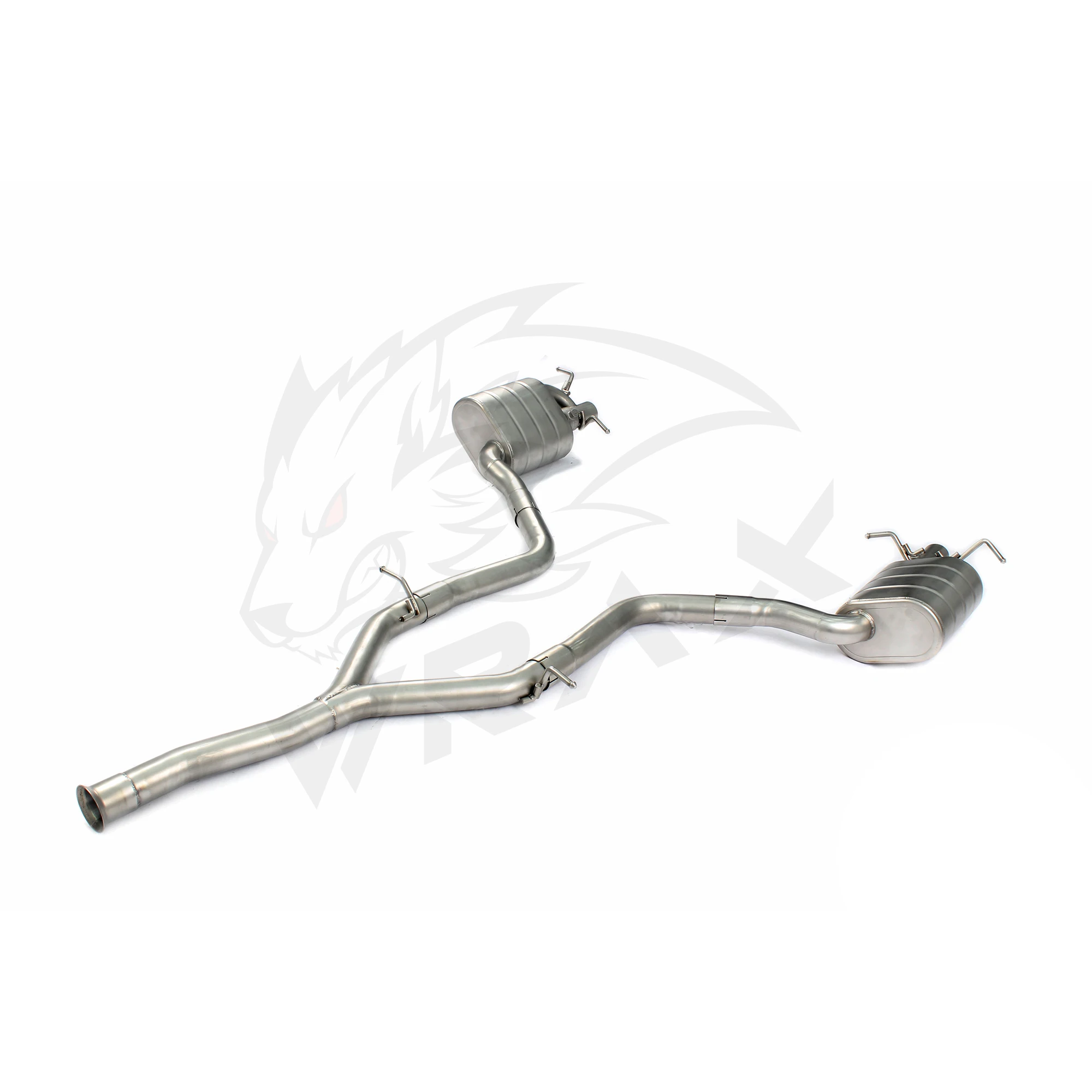 WRAX الفولاذ المقاوم للصدأ Catback لـ BENZ C-Class W204-كاتم صوت ماسورة العادم مع اختيار من الصمامات
