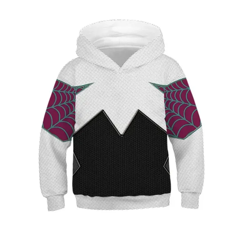 Sudadera con capucha 3D Quantum para niño y niña, disfraces de Cosplay de Gwen Stacy, jersey de moda