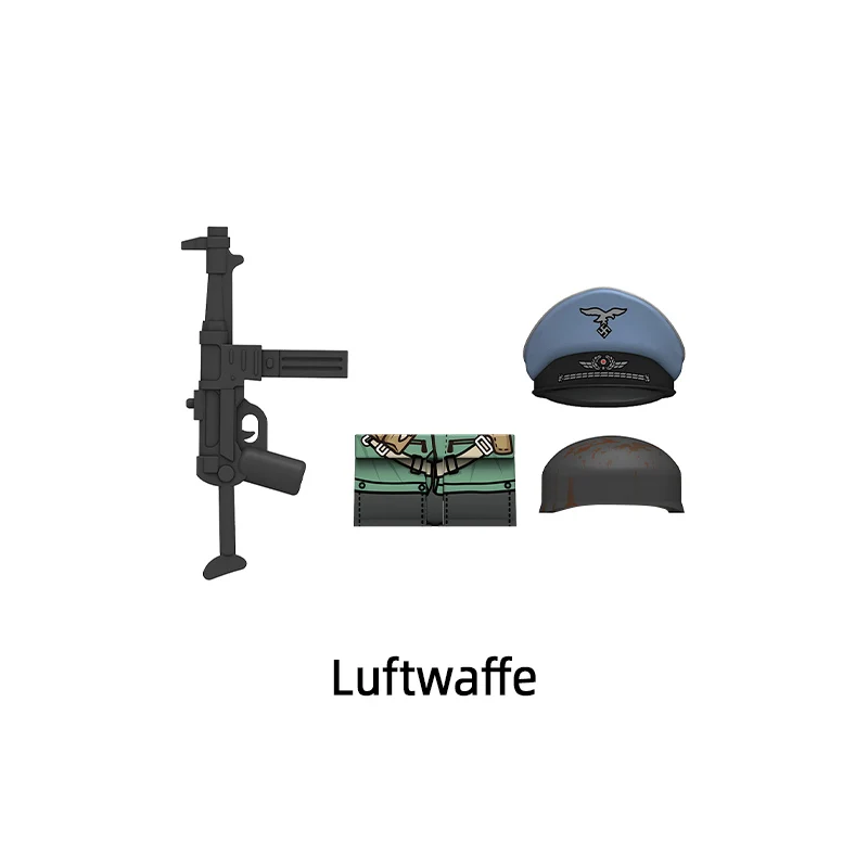 مجموعة مكعبات نموذج Luftwaffe MOC ألعاب هدايا N629-N632