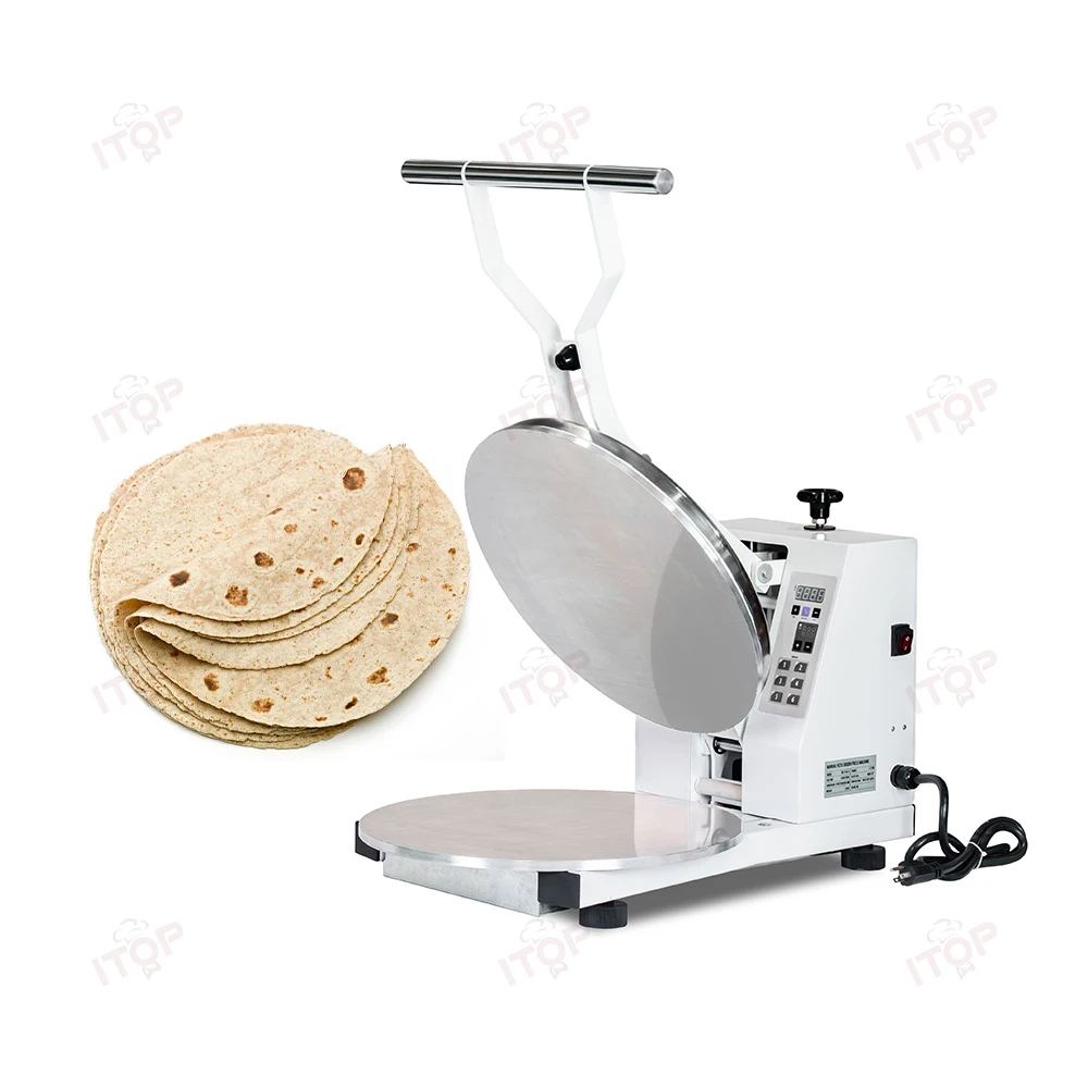 

18" Round Semi-Automatic Tortilla & Pizza Dough Presser Commercial Flattening Machine
