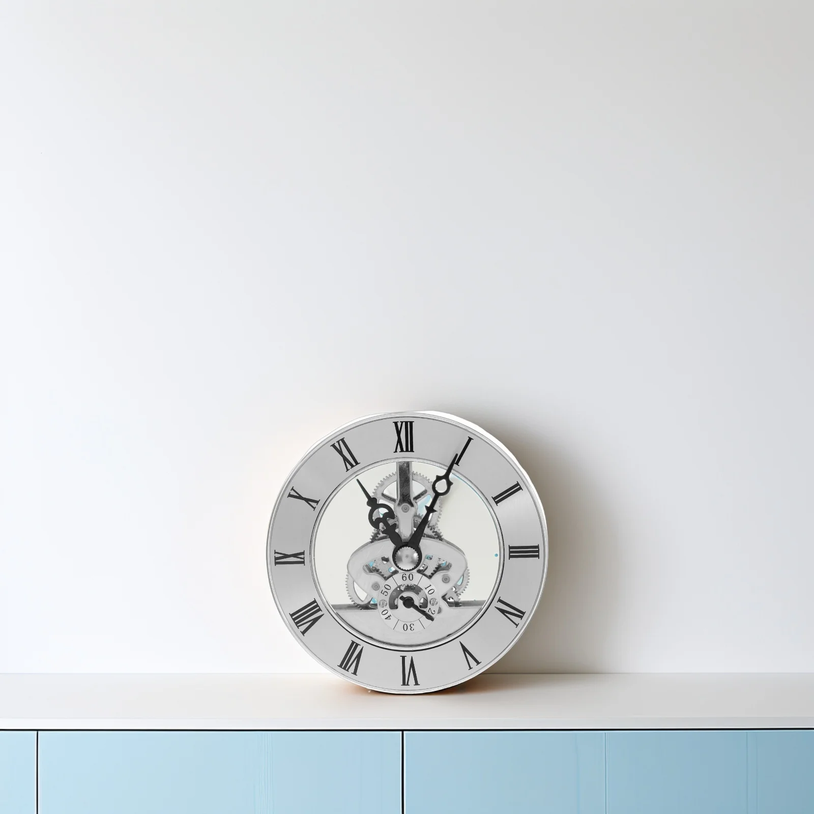 

Transparent Clock Insert 86Mm Metal Inlay Roman Numerals DIY Wall Clock Repair Replacement Quartz Silent Movement