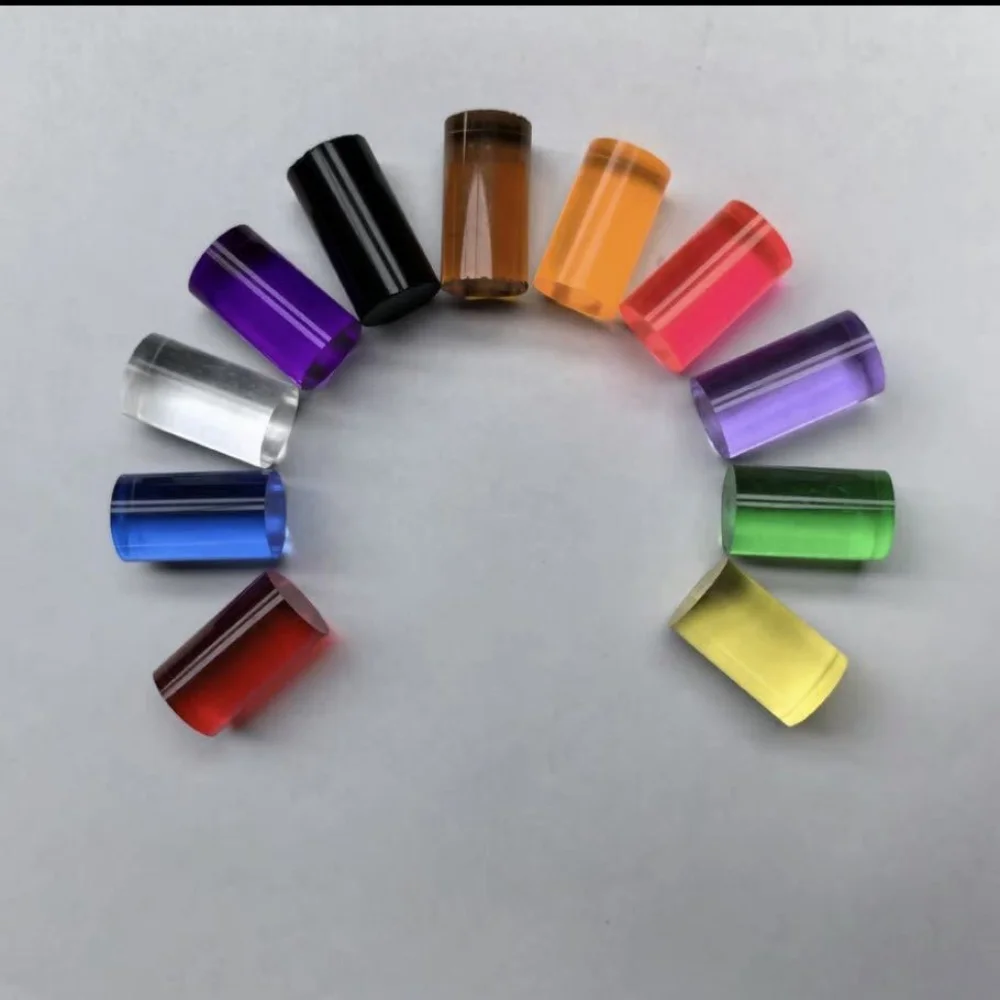 Billiard Acrylic Transparent Carom Pool Cue Colorful Ferrule Dia 15mm X L 25mm (Random Color)