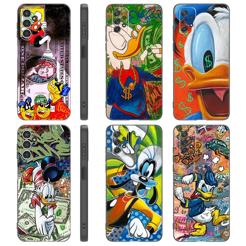 Donald Duck Goofy Disney Phone Case For Samsung A13 A22 A24 A32 A71 4G A35 A52 A53 A54 A55 A73 5G A12 A14 A23 A31 A50 A51 A72