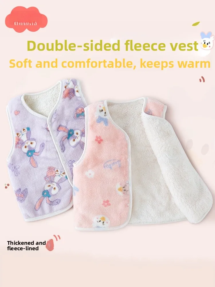 girls-fce-lined-coral-velvet-vest-spring-autumn-warmth-indoor-wear-new-2026-sle-v-ne-button-closure-polyester-fiber