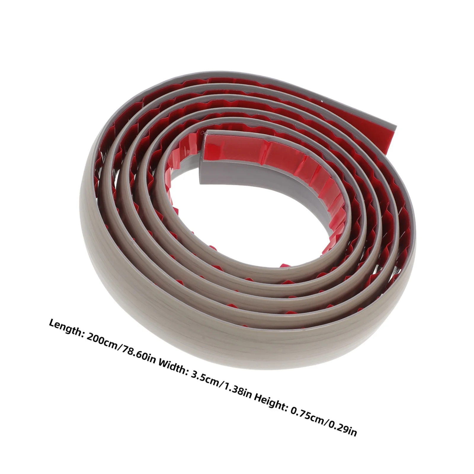 2m Red Wood Grain Self Adhesive PVC Floor Transition Strip Door Floor Edge Strip Height Gap Reducer Ramp Prevent Trip