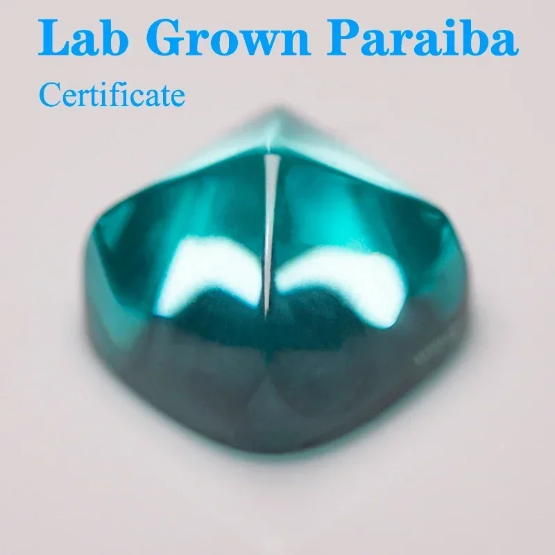 Top Lab Grown Paraiba Sugar Tower Shape VVS1 Selectable AGL Certificate Gemstone Charms Diy Advanced Jewelry Making Materials