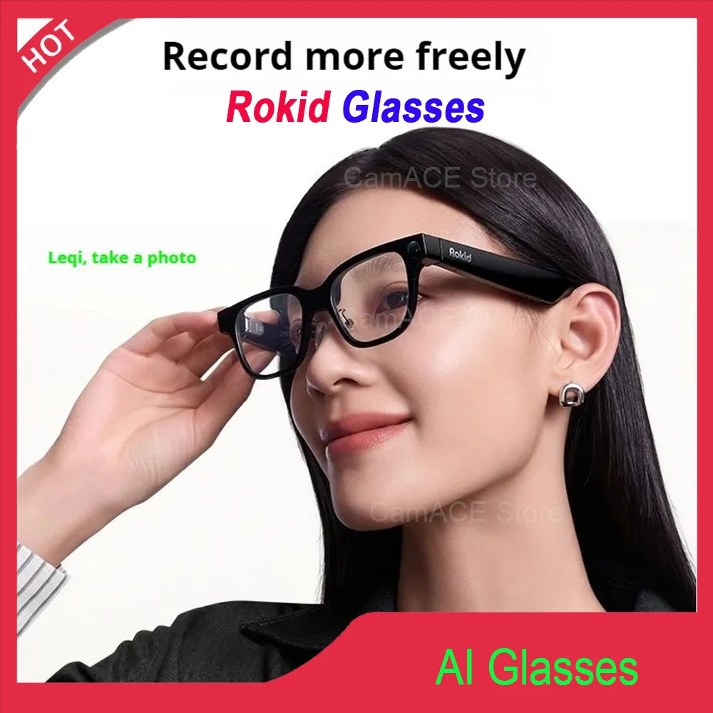 

Rokid Glasses Leqi AR Smart Glasses 12MP Advanced Camera AI Assistant 49g for Daily Vlog All-Scenario