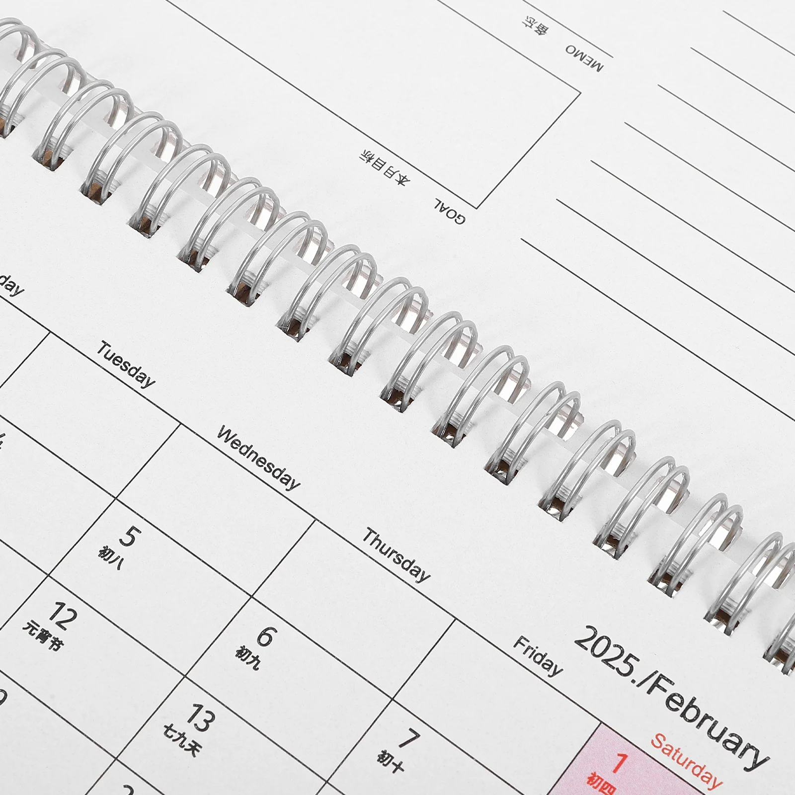 الحد الأدنى أجندة مكتبية /رزنامة مكتبية 2025 مخطط مكتب الزخرفية حامل قابل للطي توفير المساحة استخدام المكاتب المنزلية الجمالية الحديثة #4