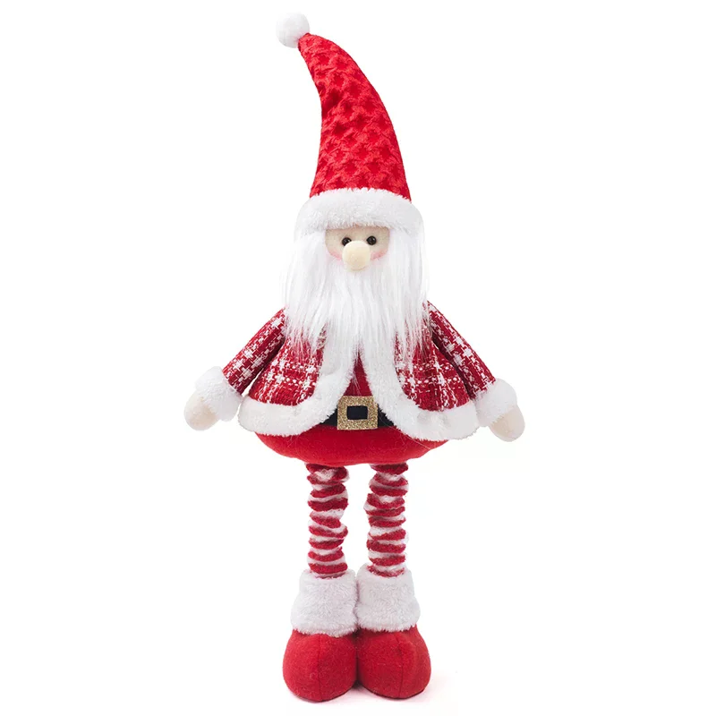 Ornamenti festivi retrattili Babbo Natale cervo pupazzo di neve scultura in poliestere salvaspazio esposizione natalizia da tavolo