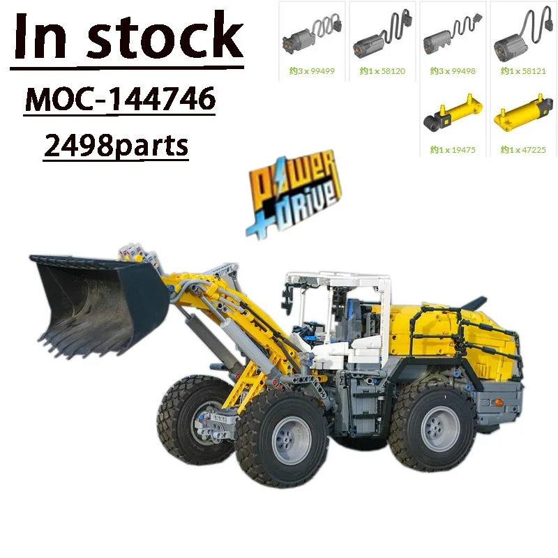 

MOC-144746 Electric Backhoe Loader Assembly Building Block Model •2498 Parts Building Blocks Adult Kids Birthday Custom Toy Gift