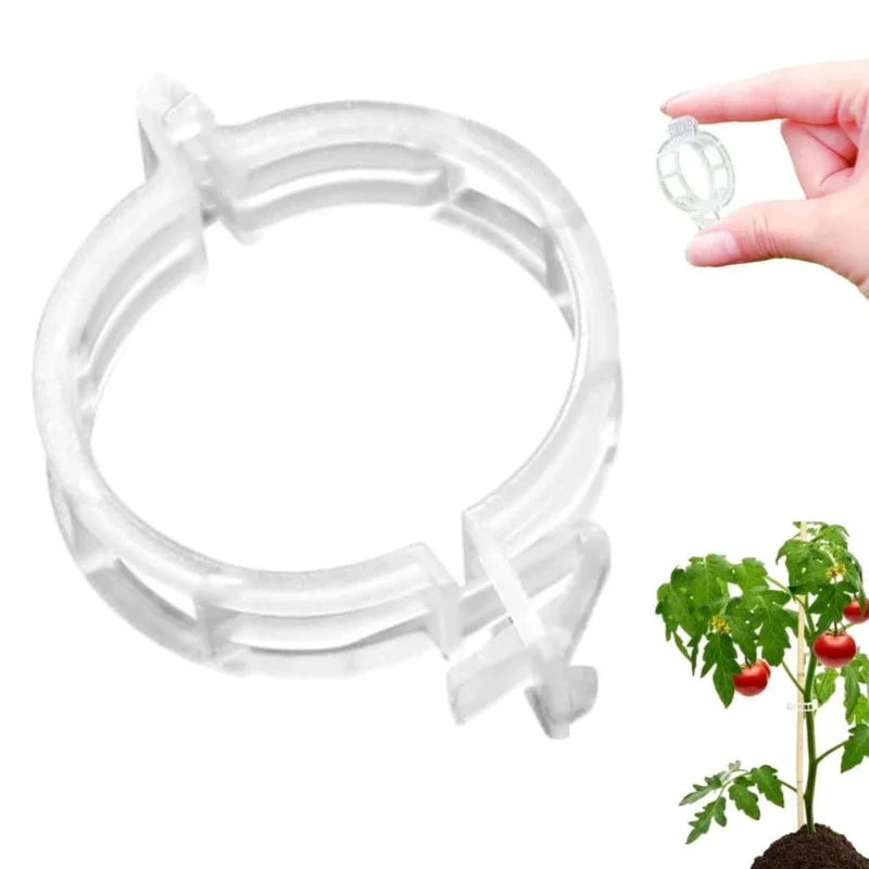 100Pcs Plastic Tomato Plant Support Clips – Trellis Vines Holder for Climbing Plants–Cucumbers,Peppers,Vegetables Training Clips