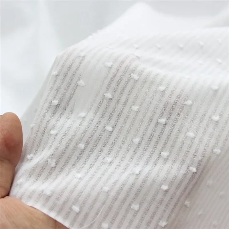 1PC=100*145cm Cotton Jacquard Yarn Lobo Dyeing Foam Clothing Fabric Cotton Pajamas Jacquard Fabric Handmade Diy Cloth