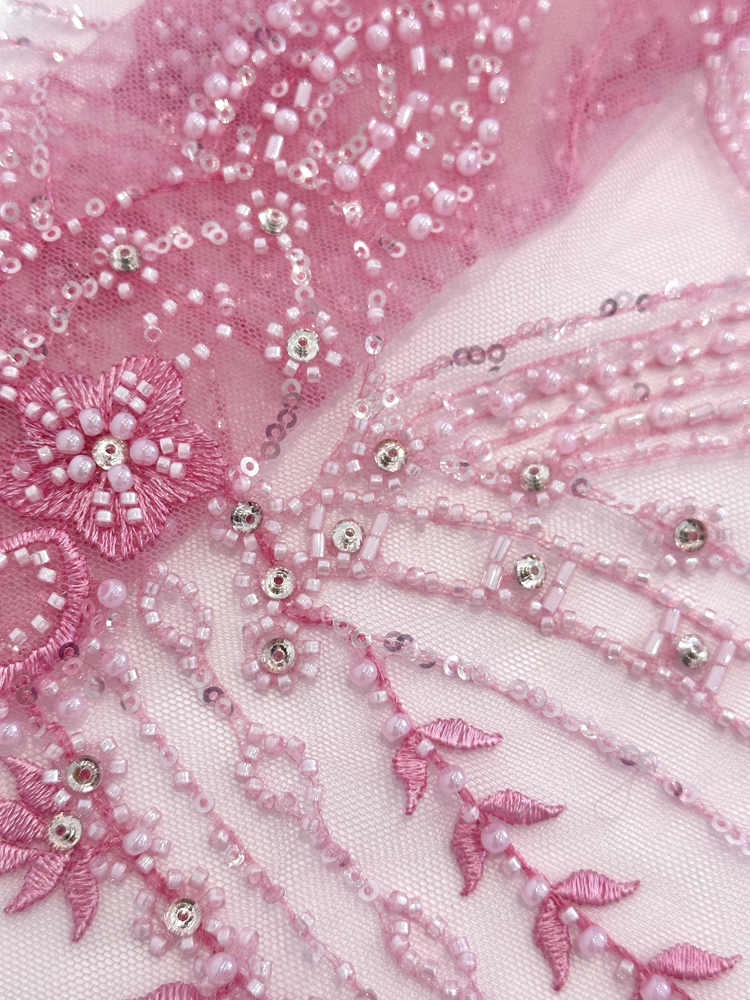 

Madison Luxury African Heavy Beaded Lace Tulle Fabric 2025 High Quality French Sequins Embroidered Groom Lace Fabric For Sewing