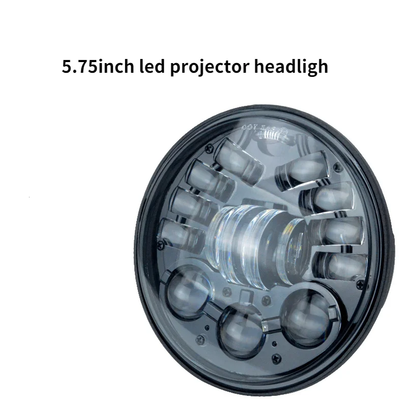 

5.75 inch Motorcycle headlamp Led headlight halo Ring white For Motorcycle steering headlight calf crown prince Harley aluminium