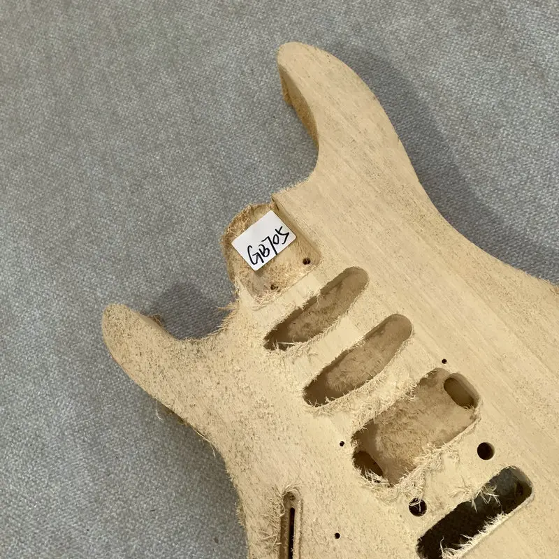 Unfinished Left Hand Electric Guitar Body Solid  Basswood Two Points Fixed DIY Guitar Parts Replace Accessories  GB705