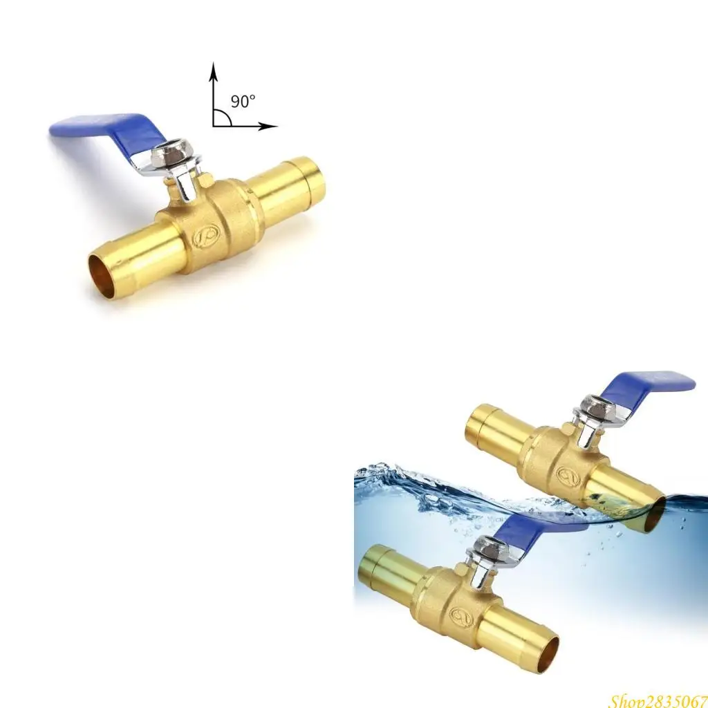 

Versatile 16mm Brass Barb Heavy-Duty Brass Ball Valves Versatile Hose Connector Valves Perfect for Home Use Easy Install 831F